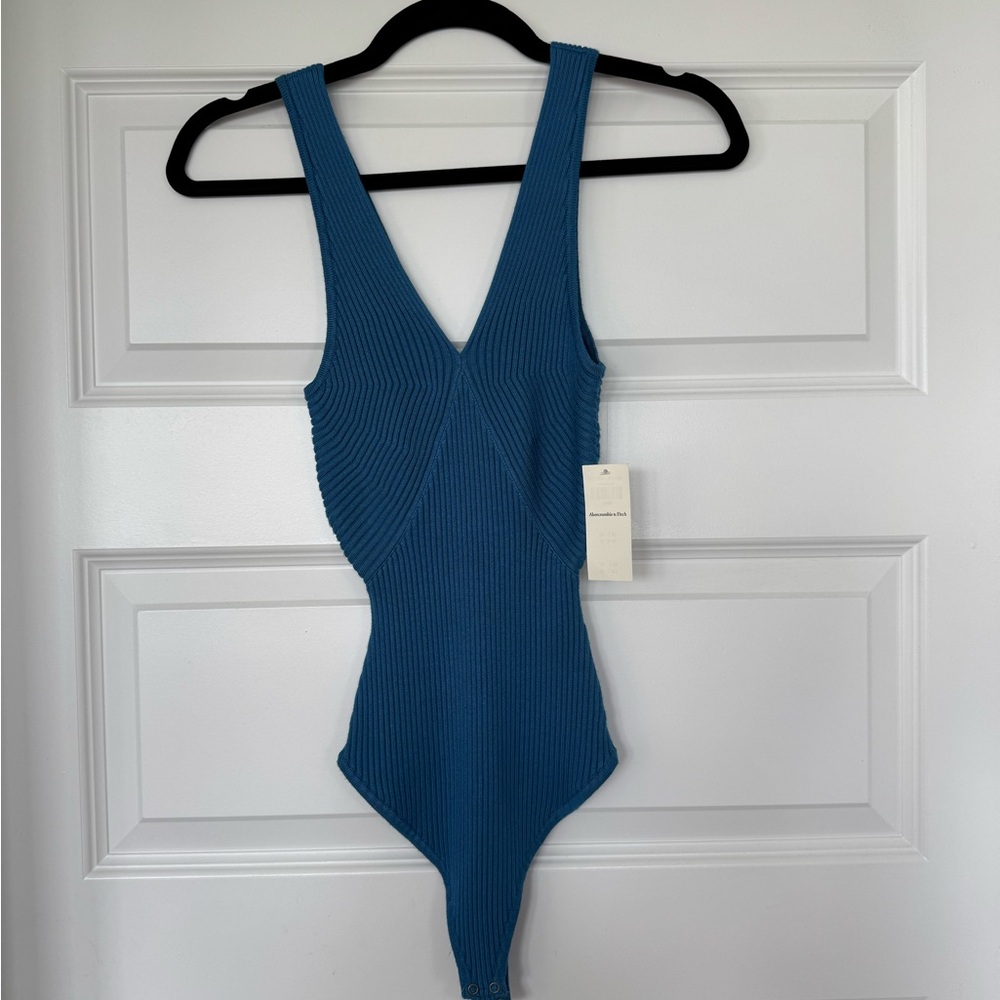 Abercrombie & Fitch Blue Ribbed Bodysuit